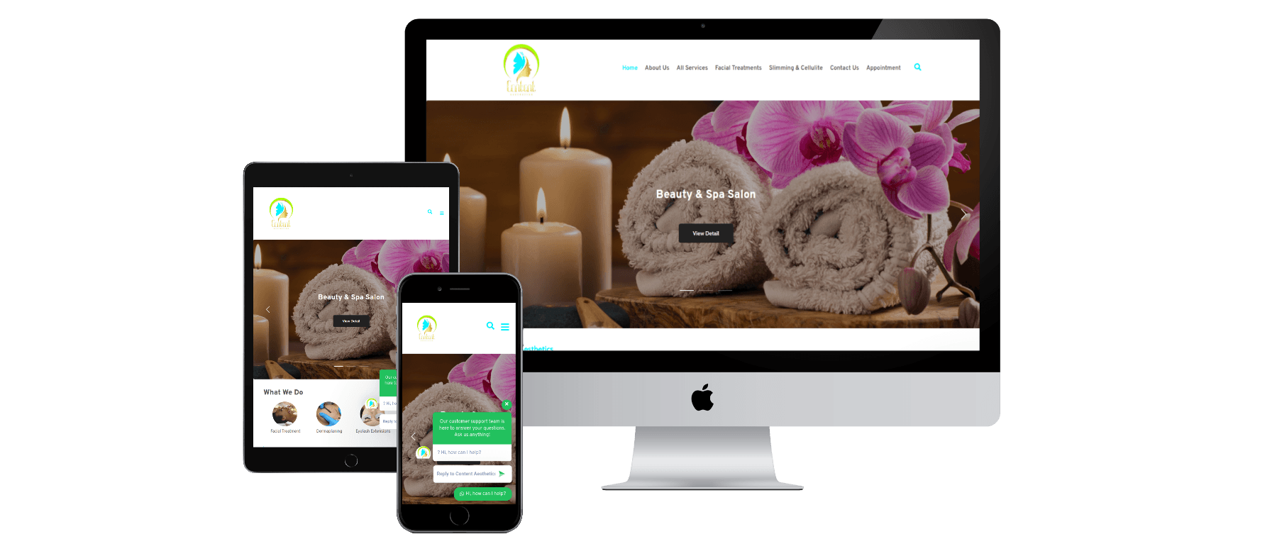 Queen Spa — website design by Insly Host